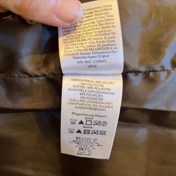 Eddie Bauer Women’s Premium Goose Down Vest Faux Fur Collar Brown Small - Picture 6 of 12